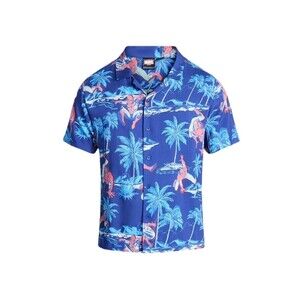 Marvel Spiderman Men's 2XL Tropical Short-Sleeve Hawaiian All-Over Graphic Shirt